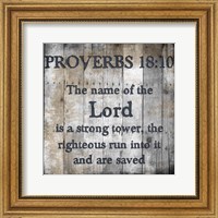 Proverbs 18-10 Fine Art Print