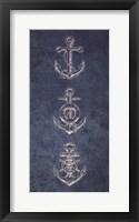 Anchor Coastal Blues 1 Fine Art Print