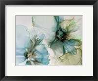 Sage And Teal Flowers 1 Fine Art Print