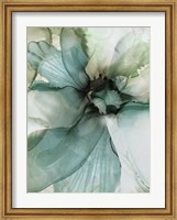 Sage And Teal Flowers 2 Fine Art Print