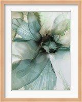 Sage And Teal Flowers 2 Fine Art Print