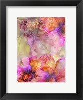 Girl In Flowers Fine Art Print