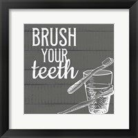 Brush Your Teeth Framed Print