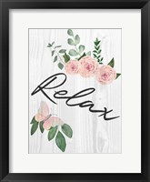 Relax Florals 1 Framed Print