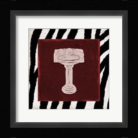 Crimson Safari Bath 1 Framed Print