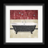 Bathroom Florals Crimson 2 Fine Art Print