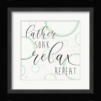 Lather Soak Framed Print
