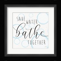 Bathe Together Framed Print