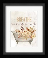 Breathe Unwind Tub Framed Print