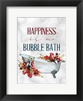 Happiness is a Bubble Bath Tub Fine Art Print