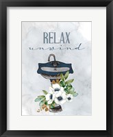 Relax Unwind Sink Framed Print