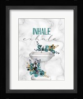 Inhale Exhale Sink Framed Print
