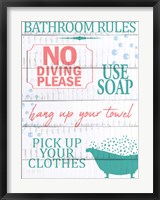 Bath Rules 1 Fine Art Print