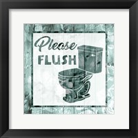 Please Flush Framed Print