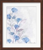 Modern Poppies 1 Blue Fine Art Print