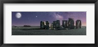 Stonehenge Moon Framed Print