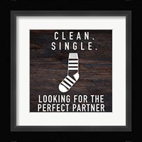 Clean Single Framed Print