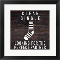 Clean Single Framed Print