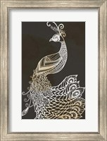 Monotone Peacock Fine Art Print