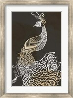 Monotone Peacock Fine Art Print