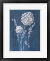 Airy Blooms I Dark Blue Framed Print