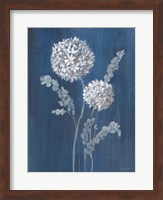 Airy Blooms II Dark Blue Fine Art Print