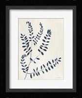Simple Nature I Indigo Cream Framed Print