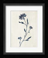 Simple Nature IV Indigo Cream Framed Print