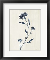 Simple Nature IV Indigo Cream Framed Print