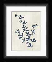 Simple Nature II Indigo Cream Framed Print