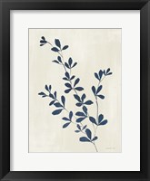 Simple Nature II Indigo Cream Framed Print