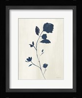 Simple Nature III Indigo Cream Framed Print