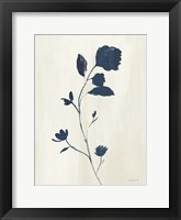 Simple Nature III Indigo Cream Framed Print
