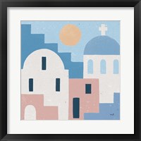 Santorini Summer I Sq Framed Print