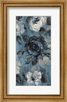 Loose Flowers on Dusty Blue IV Fine Art Print