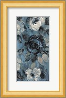 Loose Flowers on Dusty Blue IV Fine Art Print