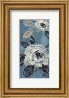 Loose Flowers on Dusty Blue III Fine Art Print