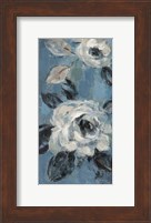 Loose Flowers on Dusty Blue III Fine Art Print
