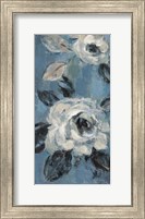 Loose Flowers on Dusty Blue III Fine Art Print