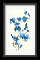 Blue Branch III v2 Crop Framed Print