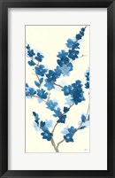 Blue Branch II v2 Crop Framed Print