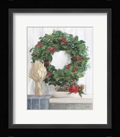 Natural Christmas II Blue Framed Print