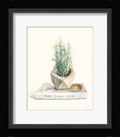 Grown at Home I Cream Framed Print