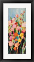 Vivid Flowerbed I Framed Print