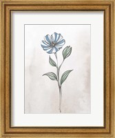 Stone Floral Blues 2 Fine Art Print