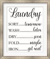 Laundry Words 1 Fine Art Print