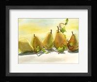 Pears In A Row 1 Fine Art Print