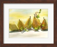 Pears In A Row 1 Fine Art Print