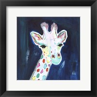 Tie Dye Giraffe Framed Print