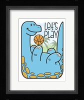 Dino Playing Framed Print